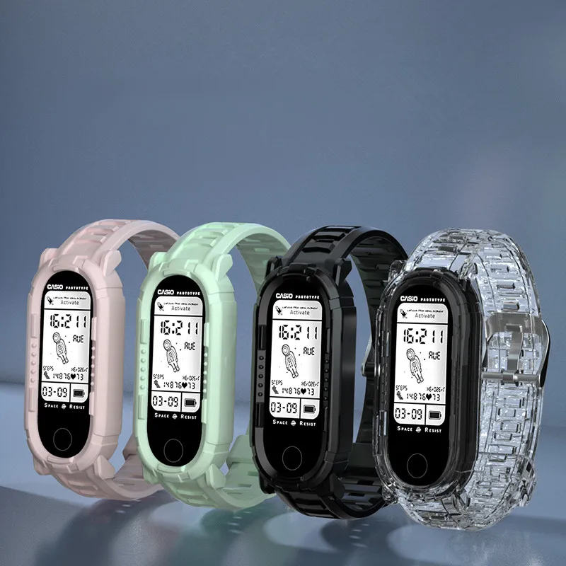 Bracelet On Mi Band 4 5 6 Strap For Xiaomi Miband 6 5 4 3 Silicone  Wristband Bracelet For Miband 6 5 Sports Bracelet Wristband - Watchbands -  AliExpress
