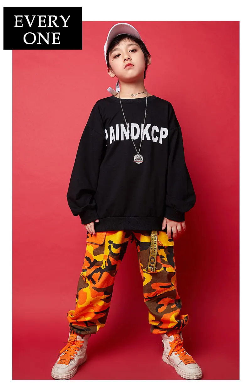 Костюм для джазовых танцев для мальчиков, одежда в стиле хип-хоп, Повседневная рубашка, камуфляжные штаны, одежда для бальных танцев, сценическая одежда SL2026