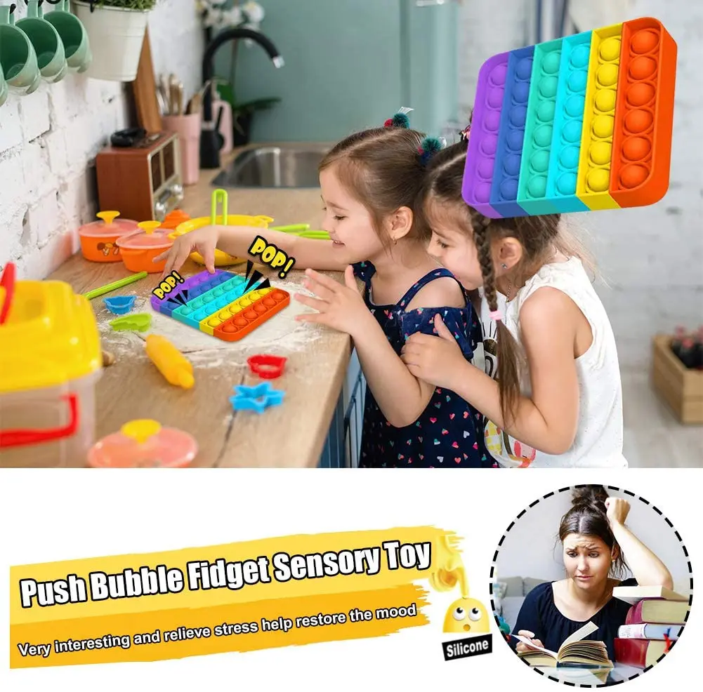 Push Pop Bubble Sensory Pop It Fidget Toy Push Pop Pop Bubble Sensory  Fidget Toy Stress Reliever Toys Rainbow Colors: Buy Online at Best Prices  in Bangladesh | Daraz.com.bd