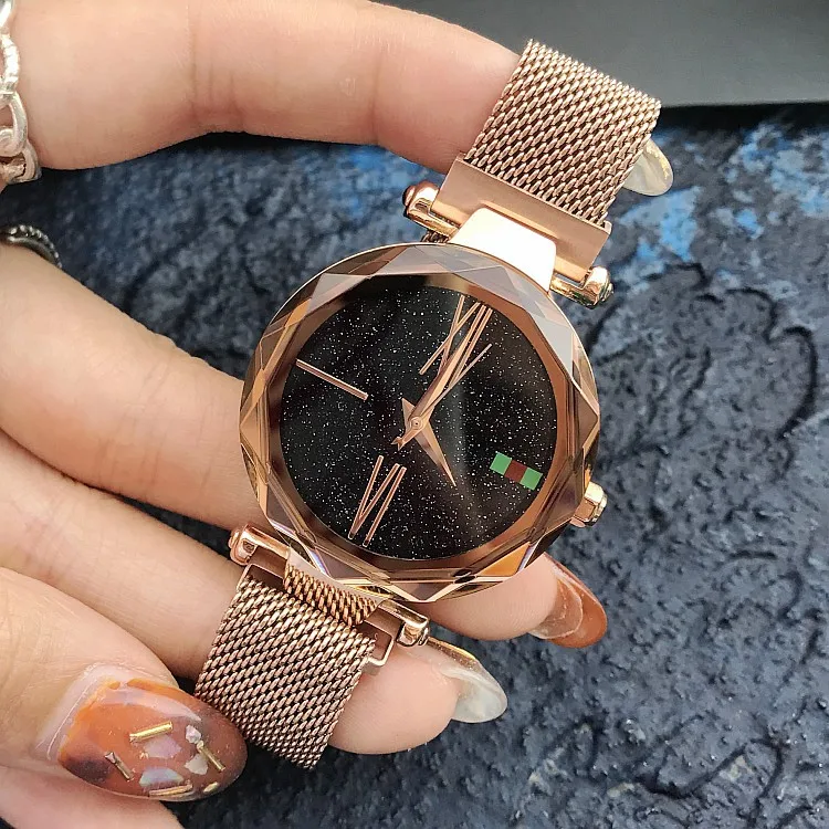 

Hot Selling Douyin Celebrity Style Watch Genuine Product Dimini Rose Gold Women's Suction Iron Mesh Belt Watch Durable Ladies' W