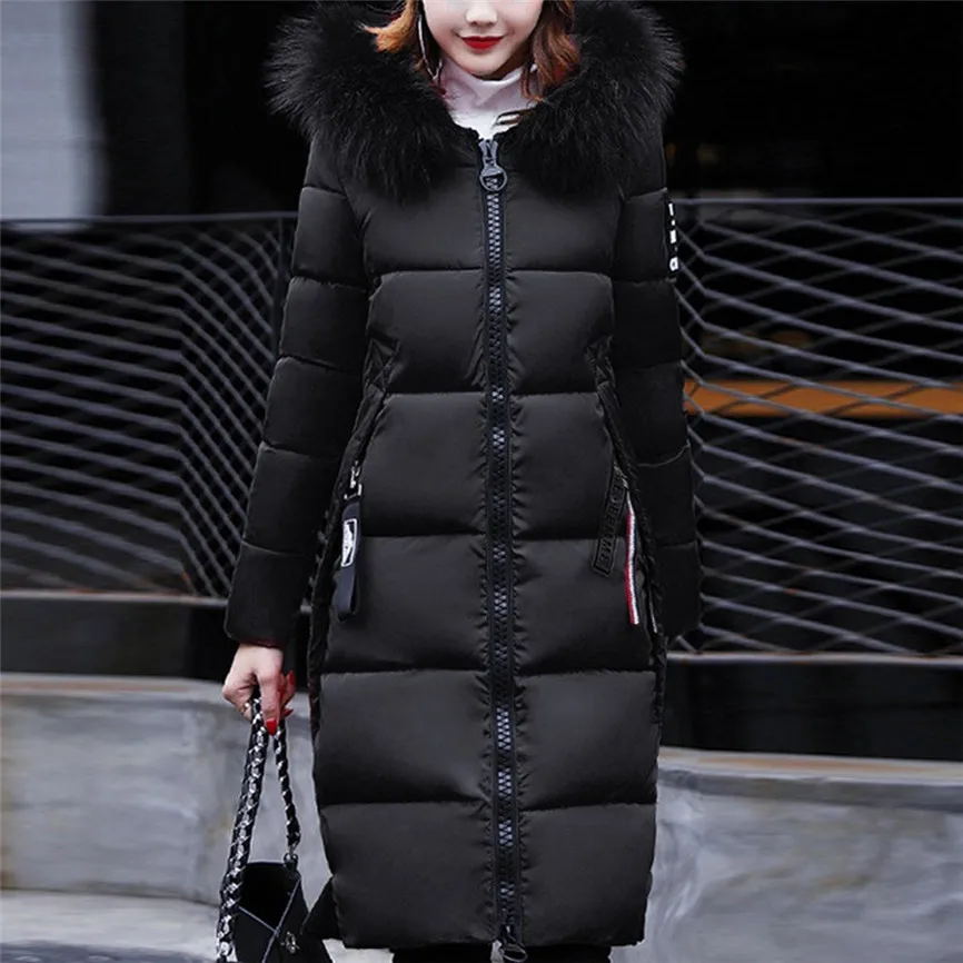 Женская парка, повседневная верхняя одежда, осень-зима, модная женская теплая хлопковая зимняя куртка с капюшоном и длинным рукавом, женская зимняя куртка