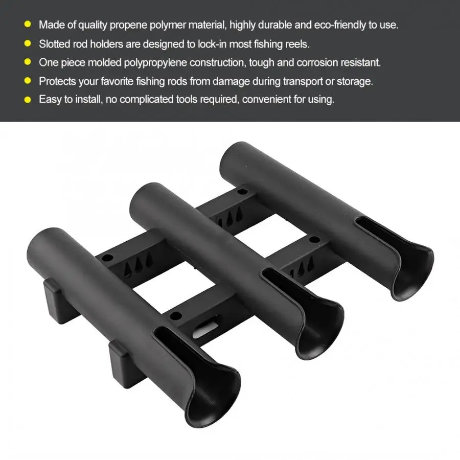 stainless steel marine Fishing Vertical 3 Link Rod Holder Organizer Pole Tube Rack Sailboat Marine Accessory boat accessories