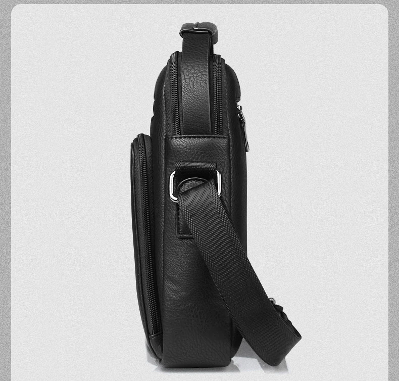 New Business Travel Men's PU Solid Color Large Capacity Messenger Bag Classic Design Casual High Quality Messenger Bag