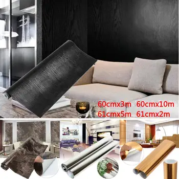

3/5/10M Wood Grain Wallpaper Wall Stickers Films Refurbished Wardrobe Kitchen Clothes Cupboard Door Desktop Furniture Home Decor