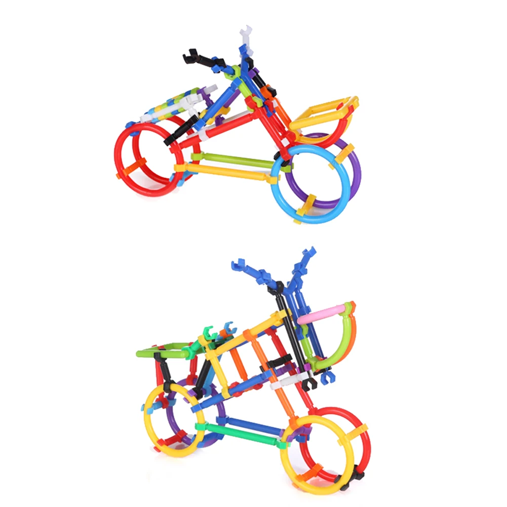 60/70/80pcs Colorful Educational Water Pipe Building Blocks Set DIY Assembly Kids Toy Education Toys For Children Imagination