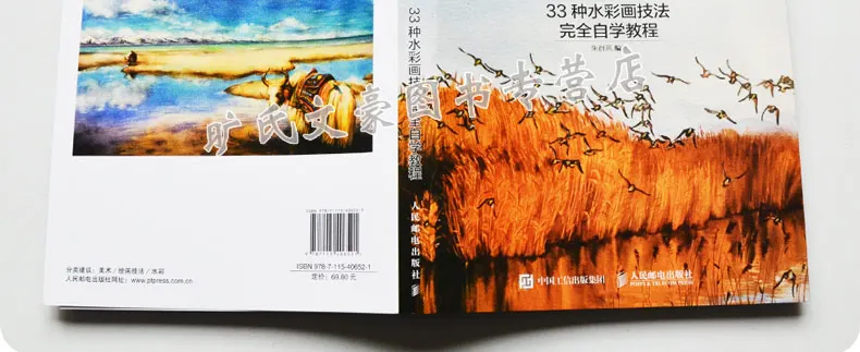 Китайское Рисование акварелью книга 33 33 самоученные курсы акварельной живописи техники книги искусства учебник книги искусства