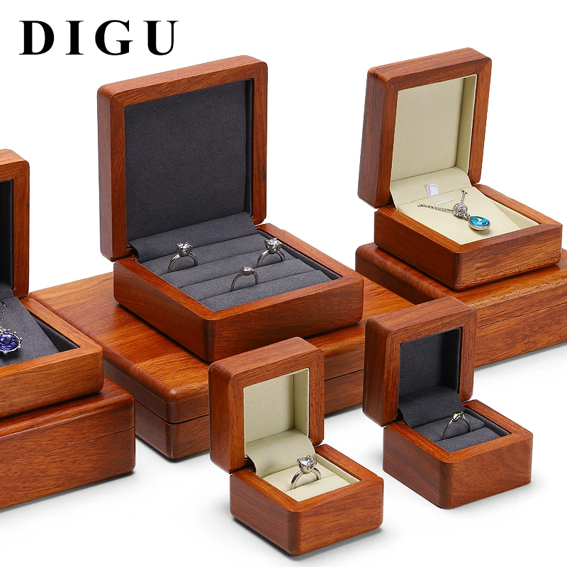 DIGU на заказ Роскошные ювелирные изделия дисплей коробки деревянный набор колец кулон браслет красота коробки ювелирных изделий