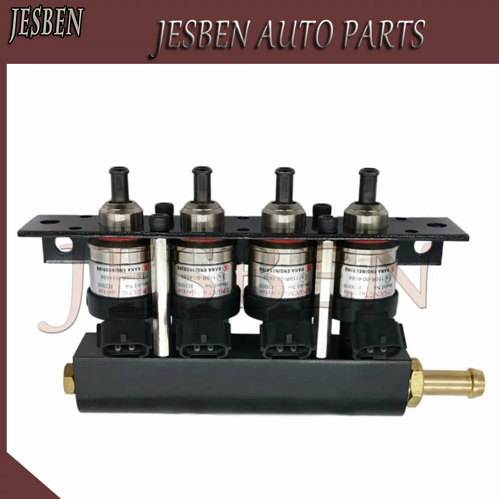 4x 110R 004686 67R 010213 Lpg Cng Injector & Stand Voor Troitec E8