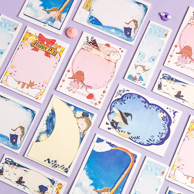 

JIANWU cute cartoon creative convenience post Guestbook memo pad office note pad stationery kawaii No stickiness