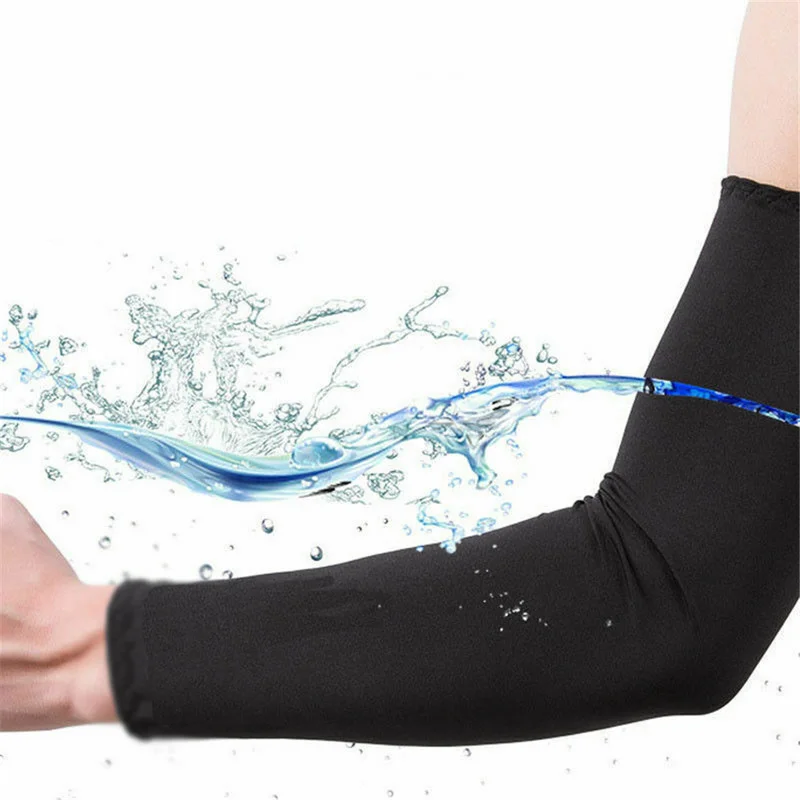 1 Pair Men Arm Sleeves Cover Sun Protection Outdoor Sports Arm Warmer Breathable