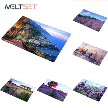 

Anti-wrinkle Carpet City Landscape Pattern Doormat Non-slip Soft Flannel Carpets For Indoor Kitchen Decorations Mat Rugs
