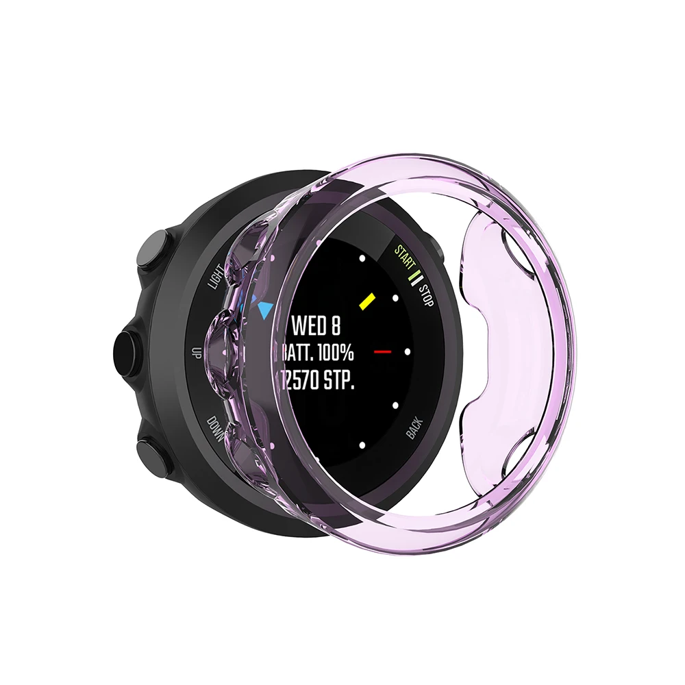 Силиконовый противоударный защитный чехол для Garmin Forerunner 45 Смарт-часы мягкий, из ТПУ, защитный чехол прозрачная оболочка - Цвет ремешка: Purple