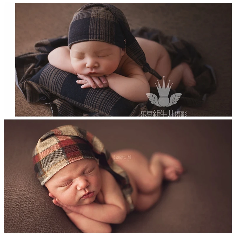 Реквизит для фотосъемки новорожденных; детские клетчатые обертывания; шапки и подушки; милый мягкий комплект для фотосъемки; аксессуары для студийной фотосъемки; реквизит для фотосъемки