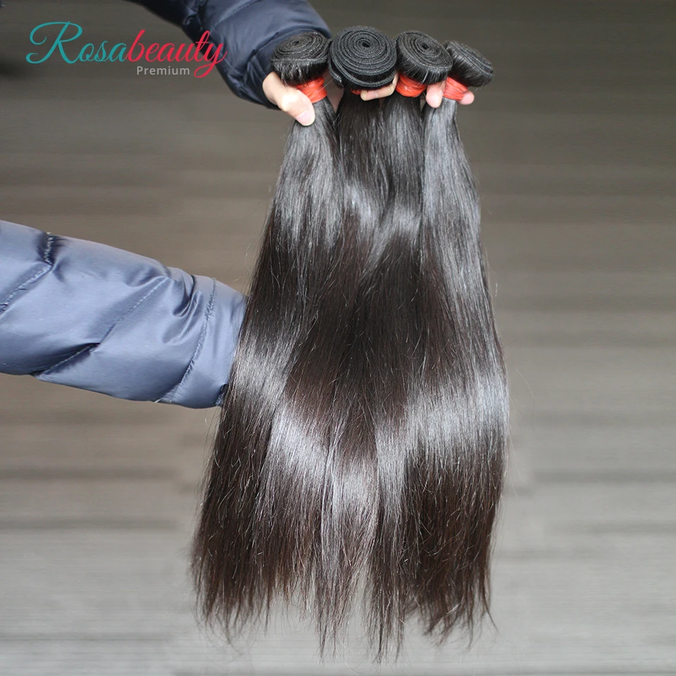 [Rosabeauty] OneCut волосы оптом прямые 8-28 30 дюймов P бразильские волосы remy натуральный цвет человеческие волосы ткачество пучки