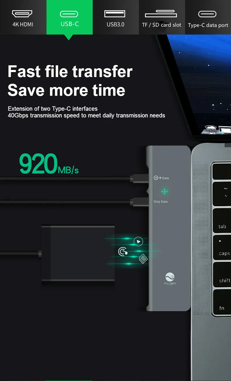 USB 3,0 концентратор Мульти USB разветвитель 3 USB3.0 порт с микро зарядкой для MacBook Pro 7 в 1 HDMI TF/SD PC Компьютерные аксессуары usb-хаб