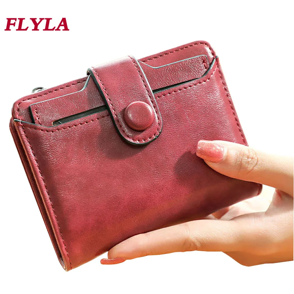 Women Wallet Short 2022new Large Capacity Detachable Card Holder Female Student Folding Coin Purse Card Holder