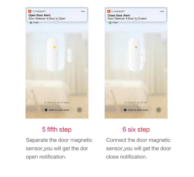 Умный дом беспроводной Wi-Fi двери/датчик занавеса детектор уведомления напоминание приложение дистанционное управление Совместимо с Alexa Google Home