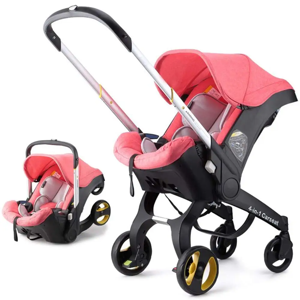 

Newborn 4 in 1 aluminum alloy stroller newbornSleeping basket Jogging stroller portable folding with car seat