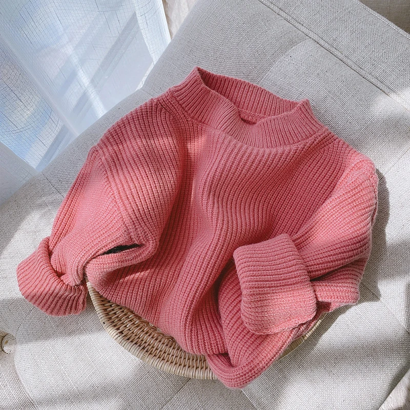 Cashmere Sweater Baby Girls Sweater Melario Solid Color Baby Girls Soft Wool Knitted Sweater for Children's Tops Clothes Kids Pullover Sweaters
