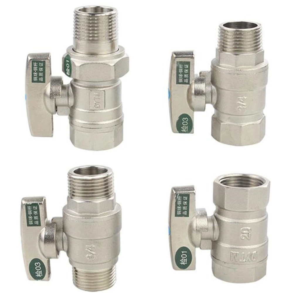 Full Copper 6 Points Thickened Inner And Outer Wire Thread Fully Open Copper Ball Core Large Flow Ball Valve
