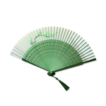 

Small fresh hand painted Chinese folding fan Silk fan with bamboo handle hand fans folding paper fans silk chinese gifts