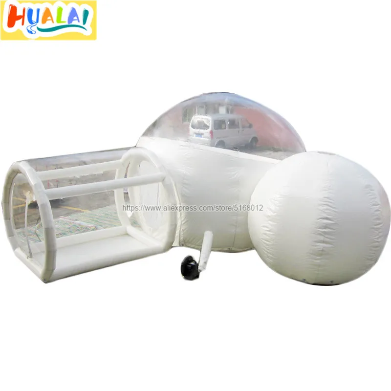 

Hualai outdoor bubble tent Inflatable transparent camping hotel dome PVC Inflatable Cube stargazing Tent