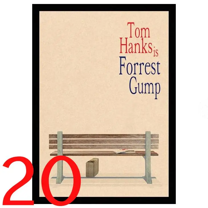 Темно-серый Perfect JL Forrest Gump Tom Hanks Vintage Posters For Home/Bar/Living Decor kraft Paper high quality poster wall sticker HBA7 - Цвет: Темно-серый