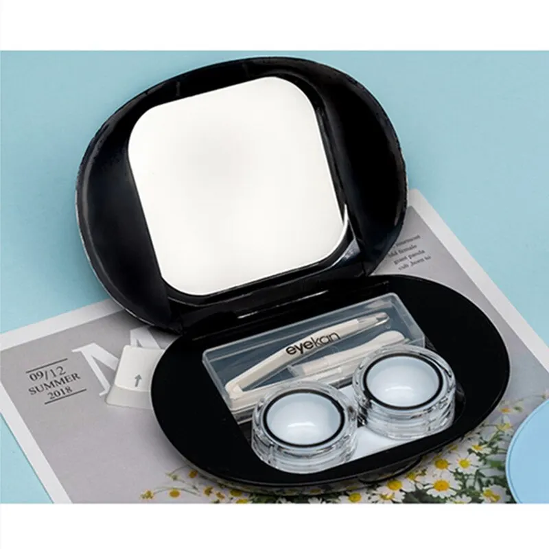 Magnetic Attraction Mellow Cobblestone Shape Contact Lenses Case Contact Lens Partner Case