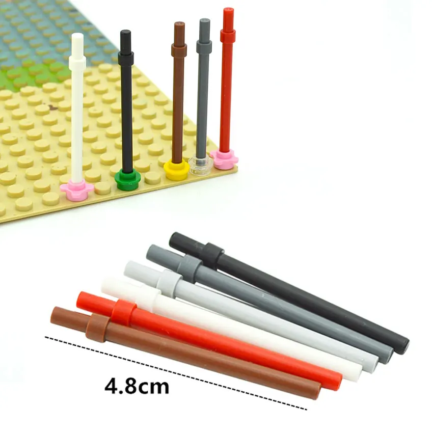 빌딩 블록 63965 기술 MOC 부품 1x6 라운드 바 6L 스톱 링 조립 입자 호환..