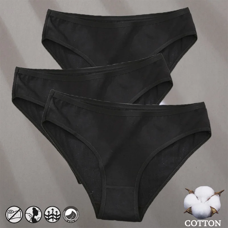 thumbnail image 1 of Bragas de algodón con patrón de diseño Jacquard para mujer, ropa interior Sexy, lencería femenina, calzoncillos íntimos de Color sólido, 1 of 5