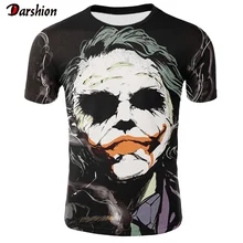 Мужская 3D Футболка Джокер печати o-образным вырезом короткий рукав Футболка для мужчин/женщин Harajuku топы футболки Летние повседневные Модные уличные 3D футболки