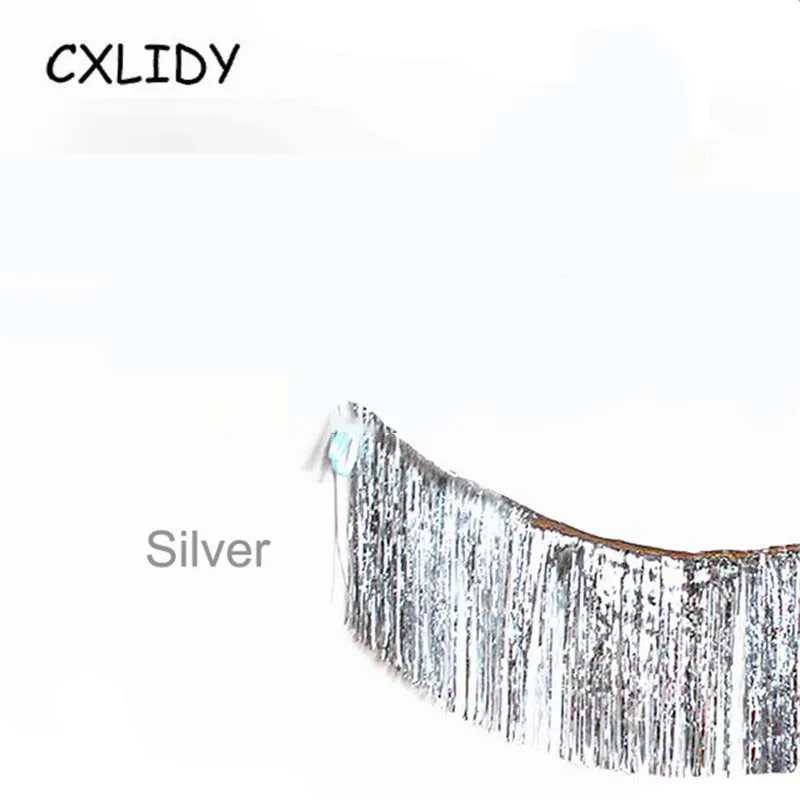 120x35cm Tassel Door Rain Curtains Metallic Foil Fringe Curtain Party Wedding Backdrop Decorations Metallic Tassels SAD16 (6)