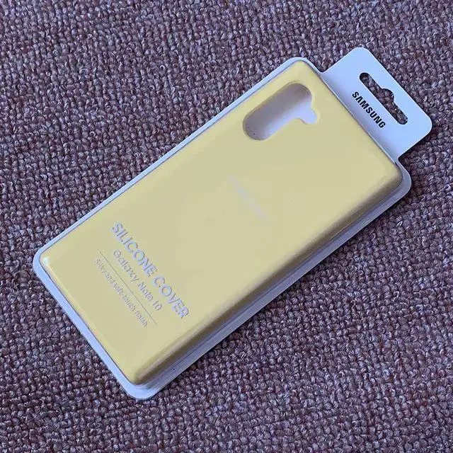 Жидкий силиконовый чехол для samsung Galaxy Note 10 Pro, шелковистый мягкий на ощупь чехол для Galaxy Note 10/10+ с коробкой - Цвет: Цвет: желтый