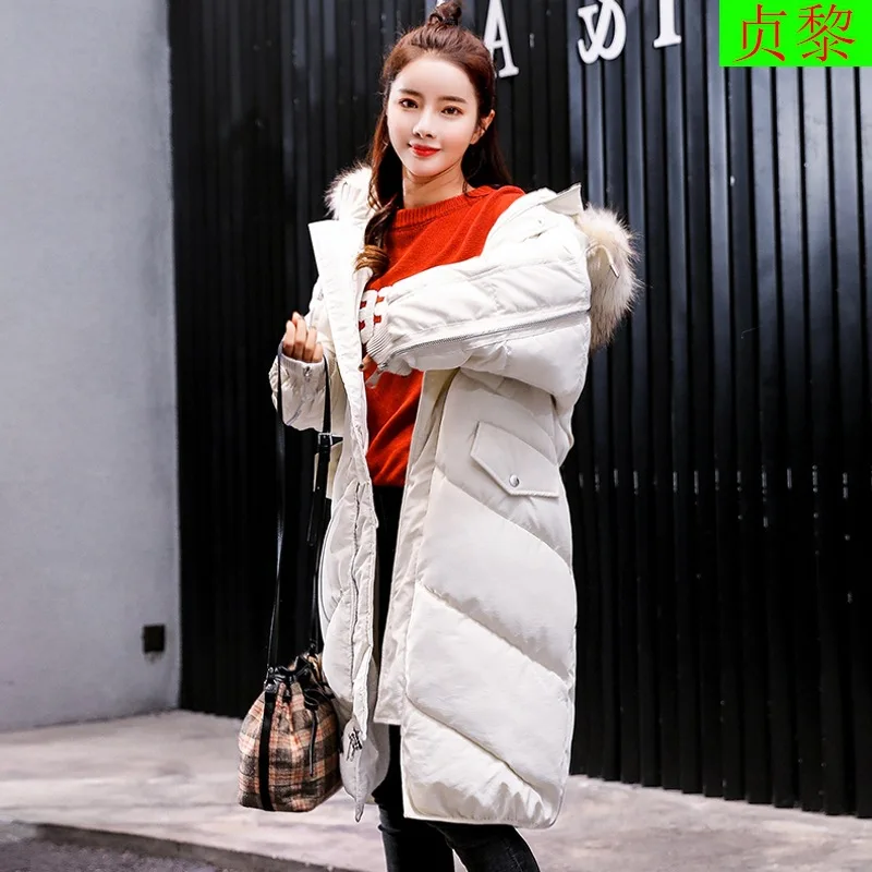 

Cotton-padded Clothes Women's 2018 New Style Winter INS down Coat Mid-length Waist Hugging Slimming Cotton Coat Hong Kong Style