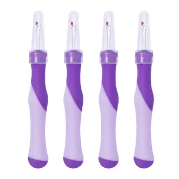 

4pcs Green/Purple Thread Removers Plastic Handle Seam Ripper Stitch Unpicker Handeacraft Sewing Thrd Cross Embroidery Tools