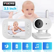 Видео радионяня беспроводной 3,5 дюймов ЖК-экран дисплей колыбельные встроенный няня детская камера Vox режим ночного видения двухстороннее аудио