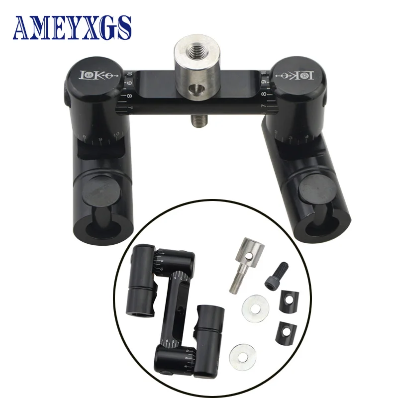 

1set Archery Double Side V-Bar Compound Bow Hunting Accessories Balance Rod Professional Stabilizer Quick Disconnect Mount