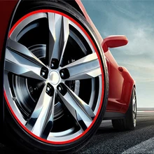 

Red/Blue Motorcycle Bike Car Wheel Tire Stickers Reflective Rim Stripe Tape Auto Decals for 17''-19'' Wheel Rim Car Accessories