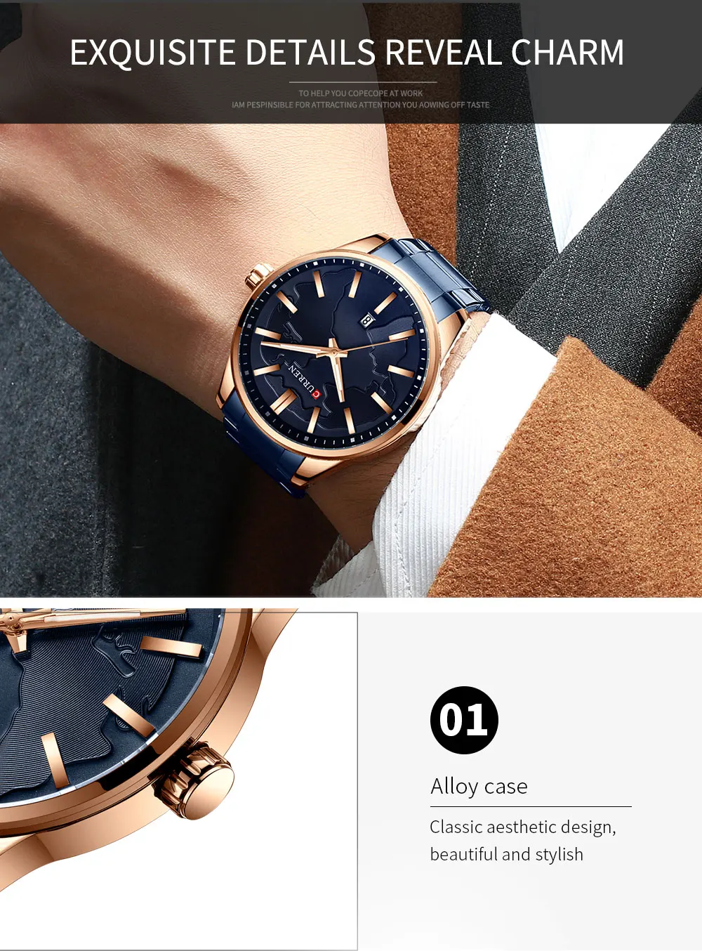 Top Fashion Brand CURREN New Quartz Watches for Men Unique Dial Business Stainless Steel Band Gentlemen's Wristwatch Clock Male