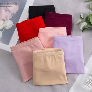 Women Cotton Boyshort  Briefs Solid Color Comfortable Panties Mid-Rise Women Intimates Panty Plus Size 6XL