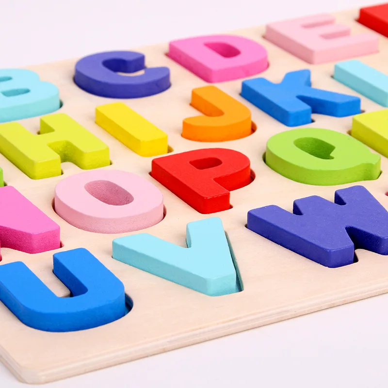 Табличка сцепления деревянная с цифрами буквами детская форма Когнитивная развивающая игрушка для раннего ребенка