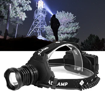 

LED Headlamp Flashlight USB Rechargeable Headlamp With Red Safety Light USB Rechargeable Headlight Headlamp 18650