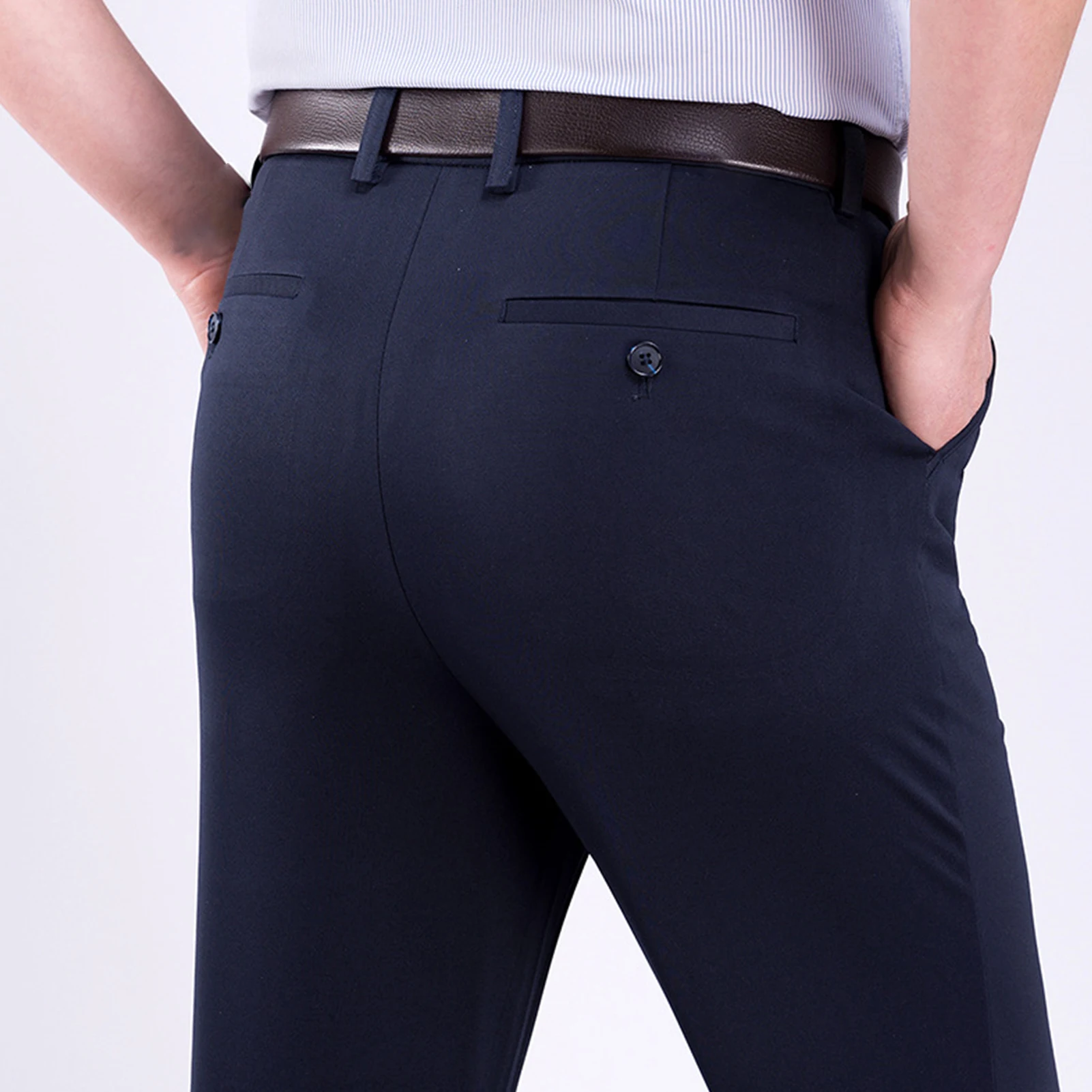 Men's Suit Pants Straight Long Classic Business Casual For Spring Autumn