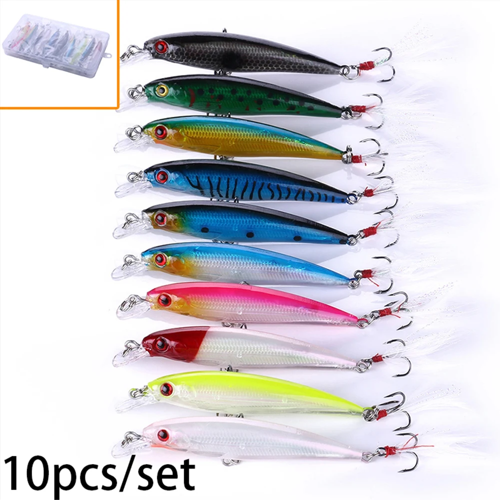 9cm/8g Minnow Fishing Lures Wobbler Crankbaits ABS Artificial Hard Baits For Bass Fishing Tackle With Hooks 3D Printing Pesca