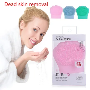 

3color Cat Claw Face Cleansing Brush Soft Silicone Face Deep Cleanser Washing Pad Facial Exfoliating Blackhead Removal Massage