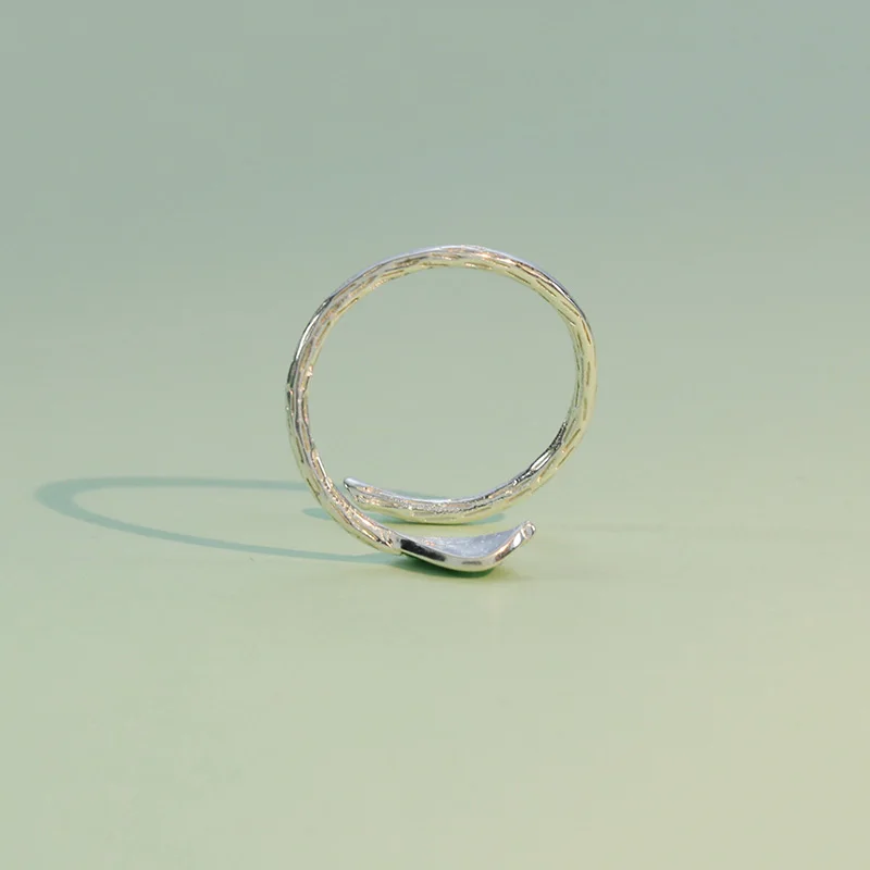 Trusta, Новое поступление, кольцо «ветка» с зеленым листом, регулируемые кольца на палец, 925 пробы, Настоящее серебро, ювелирное изделие, DS575