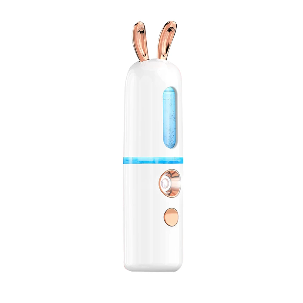 

Facial Moisturizing Water Spray Nebulizer Portable Cooling Mist Face Humidifier Mini 30ml Cute Rabbit Face Care Beauty Device