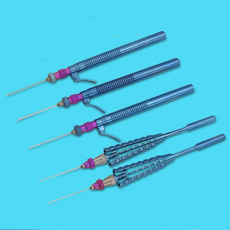 US $127.80 Titanium Alloy Ophthalmology Intraocular MicroscissorsMicroscopic Intraocular Opthalmic Scissors StraightBend Head