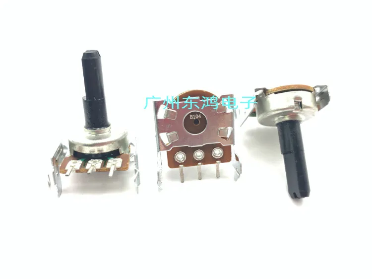1pcs High quality 161 type single potentiometer B100K half shaft length 20MM three-legged power amplifier volume B104 | Обустройство