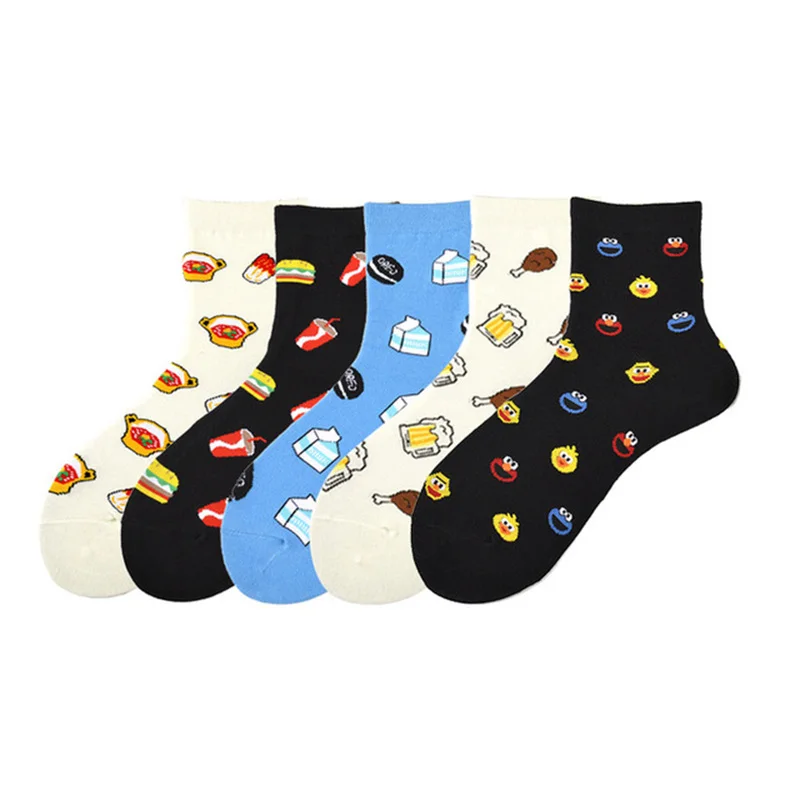 

Winter Women Warm Socks Korean Style Cartoon Vintage Cotton Print Soft Girl Lingerie Underwear Streetwear Lovely Lady Fashion
